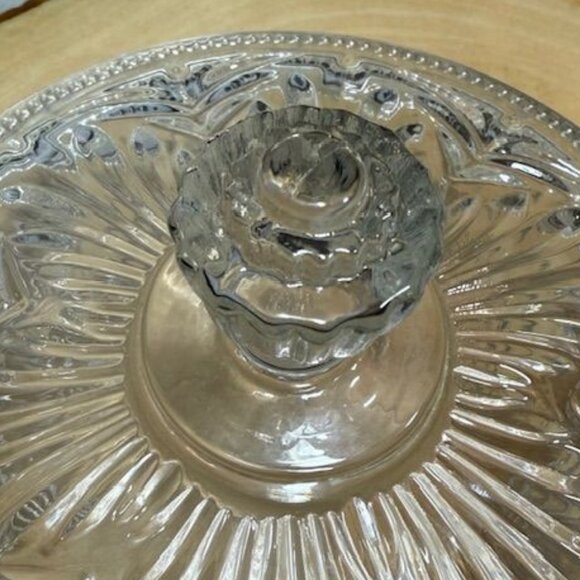 Vintage Nova Flower Lid Cut Glass Petal Keepsake Candy Sugar Dish - Picture 7 of 11